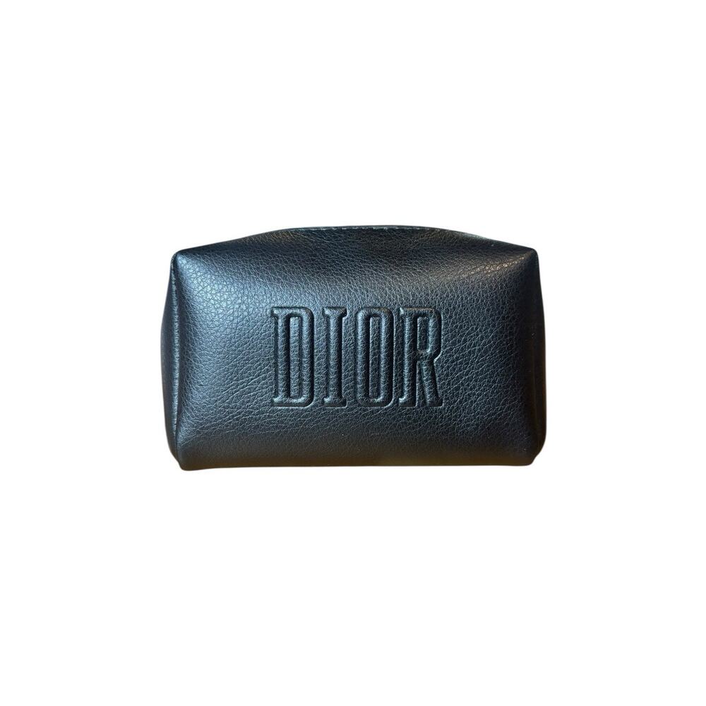 New DIOR Novelty Motif‎ Black Gold Lipstick Cosmetic Pouch New! Collectors